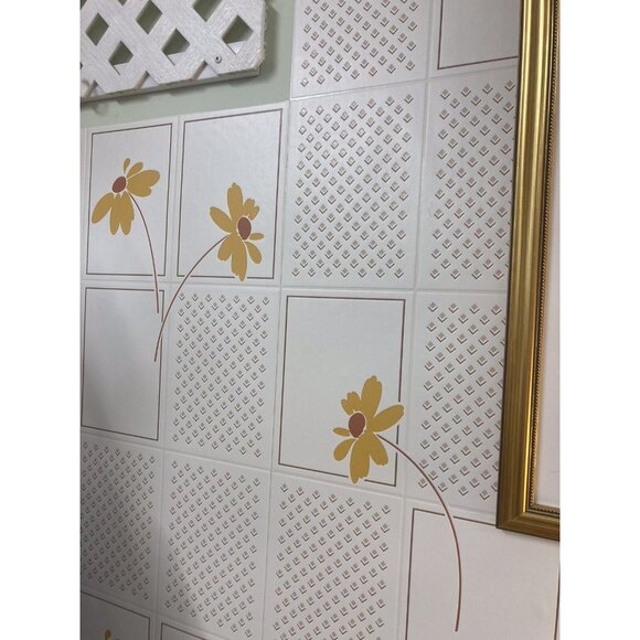 Vintage Mid Century Floral Wall Coverings Ready Pasted Vinyl NEW - Picture 6 of 6